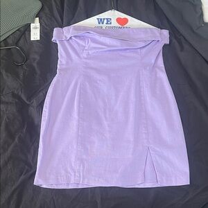 Strapless Lilac Dress